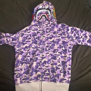 Purple / White Bape Hoodie